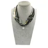 Han Jing Multi-color Sieraden Verklaring Ketting Hanger Sjaal Vrouwen Bohemen Halsdoek Foulard Femme Accessories2516