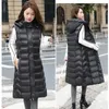 Kvinnors västar 2023 Autumn Winter Women Väst Tjock Student Bomull Rockar Lady Clothing Warm Sleeveless Jacket Kvinna Långt Waistcoat Ytterkläder