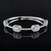 Bangle 2023 Ankomsten Luxury Rectangle Armband Bangle for Women Jubileums Present Syckel Parti S7292 231016