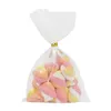 Sacs de friandises en cellophane transparents pour violoncelle avec attaches métalliques, sacs-cadeaux en plastique pour bonbons de boulangerie, cadeaux de fête, biscuits, emballage de bonbons