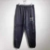 Calças masculinas sweatpants homens mulheres 1 qualidade graffiti jogger calças com cordão x1017