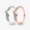 100% 925 Sterling Zilver Fonkelende Bladeren Ring Mode Vrouwen Bruiloft Engagement Sieraden Accessoires251K