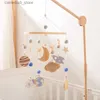 Mobiles# Baby Bed Bell Mobile Rattle Toys 0-12 Months Space Planet Pendant Crib Bed Bell Toddler Rattles Carousel Kid Musical Toys Gifts Q231017