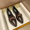 Kleidschuhe Retro-Bowknot-Oxfords-Frau-Flats zum Hineinschlüpfen mit dicken Absätzen, Loafers, britische spitze Zehenpartie, kleine Lederschuhe für Damen in Übergröße 42 231017