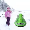 Snowboards skidor snö släde för barn och vuxen iGable Snowmobile Snow Tube med robusta handtag tunga släde för vinter utomhusaktiviteter 231016