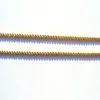 Tunn 14k gul guld överlägg fin fransk rep lång ed halsband kedja delar 100% riktig guld inte solid inte pengar 195c