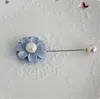 Broche fleur camélia faite à la main, ras du cou, avec perles, accessoires de revers pour col de chemise, boutonnière de mariage B937