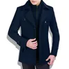 Herren Wollmischungen Winter Herren Klassische Mode Trenchcoat Jacken Herren Langer Slim Fit Mantel Lässige warme Oberbekleidung Windjacke 231017