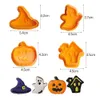 Baking Moulds Halloween Cookie Cutters Pumpkin Ghost Witch Hat Castle Stamp Type Biscuit Molds Party Decorations Supplies 231017