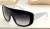 Oversized Shield Sunglasses White Black Grey Shaded Women Designer Sunglasses Shades UV400 Eyewear with Box