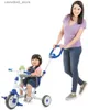 Biciclette cavalcabili Ride 'N Learn Trike 3 in 1 in blu Triciclo convertibile per bambini piccoli con 3 fasi di crescita Q231017