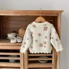 Pullover 7677 Ubrania dziecięce SWEATER JUX JAKQUARD Jacquard Girl's Pullover Sweter 0-3 Yeear Kid's Sweter Tops 231017