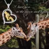 Pendants 925-Sterling-Silver Cute Animal Giraffe Mother And Daughter Necklace Heart Pendant Mother's Day Jewelry Gifts For Mom Women