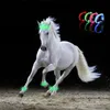 鞭打ち4PCSカラフルなLED乗馬機器レギンス縛られた夜の目に見えるレーシングアクセサリー馬術用品装飾231017