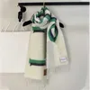 Silencieux hiver Mohair mélangé Jacquard écharpe femme concepteur foulard vert laine châle 231015