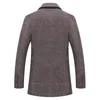 Men's Wool Blends Men Winter Cashmere Business Casual Trench Coats Man Warm Overcoats Quality Male Long Jackets 231017