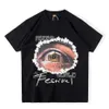 Männer Baumwolle T-shirt Bekleidung Lustige Big Eye Gedruckt Kurzarm Schwarz Weiß T-shirts männer Frauen Hip Hop T-stück größe S-XL 24 Styl251N