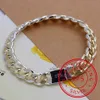 Bijoux pour hommes Bracelet Pulseras 925 argent 10mm largeur 21cm épaisseur exquise mode femmes Fine266b