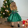 Meisje Jurken Kerst Jurk Voor Meisjes 1e Peuter Kid Baby Party Prinses Jurk Formele Kleding Groene Kerstman Jaar Kostuum Doop