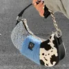 Torby na ramię Cross Body Fashion Street Harajuku Plush Work's Bag Vintage łańcuchy zamków błyskawicznych estetyczne