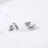 Boucles d'oreilles créoles en acier inoxydable pour femmes, couleur or, argent, croissant de lune, paire de créateurs de fête