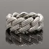 T GG Ringe Iced Out Schmuck Moissanit Herren Ring 925 Sterling Silber Hip Hop Moissanit Kubanischen Ring