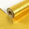 Fonds d'écran Classique De Luxe Feuille D'or Papier Peint Étanche Salon Chambre Plafond Rayé Treillis D'or Glitter Papiers Peints Rouleau