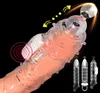 Massage Extensions toy Penis Sleeve Male Enlargement Delay Vibrator Clit Massager Cock Ring Vibrating Cover Adult Sex Toys For Men2297840