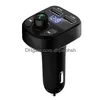 X8 Fm Transmitter Bluetooth 5.0 Car Hands O Mp3 Player Adapter Usb 22.5W Quick Charging Type-C Fast Charger Modator Drop Delivery
