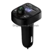 X8 Fm-zender Bluetooth 5.0 Auto Handen O Mp3-speler Adapter USB 22,5 W Snel opladen Type-C Snelle oplader Modator Drop Delivery