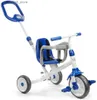 Biciclette cavalcabili Ride 'N Learn Trike 3 in 1 in blu Triciclo convertibile per bambini piccoli con 3 fasi di crescita Q231017