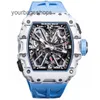 Chronograph Titanium Watch RM Wrist Watch Racing Machine Watch RM35-03 White NTPT Mens Fashion Leisure Business Sports Machinery Wrist NFGR