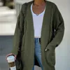 Damen Strick T-Shirts Plus Size Strickjacke Mantel Herbst Winter Dicker V-Ausschnitt Kaschmir Damen Pullover Kleid Lange Strickjacke Sueter Mujer Invierno 231017