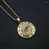 Pendentif Colliers L'oeil d'Horus Titanium Acier Antique Egypte Eagle Bijoux en acier inoxydable Collier cadeau en gros