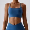 Yoga outfit sportbh för kvinnor skörd toppkläder vit sexig push up backless run tåg fitness sportkläder kvinna gym