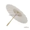 Parasol 60pcs ślub ślubny parasole biały papier Piękno przedmioty chińskie mini rzemieślnicze parasol średnica 60 cm SN1771707007 Drop dostarczenie dh3ty