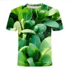 Heren T-shirts Zomer T-shirt met kool- en wortelpatroon bedrukt voor heren Dames Losse ronde hals Korte mouw Mode