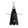 Nyckelringar Key Rings Pu Leather Bat Nyckelringar Holder Mens Animal Pendant Chains Fobs Fashion Design Women Bag Charms Sier Metal Car Key Dhomp