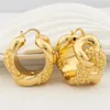 Stud Nigeria Africa 18K Gold Color Earrings for Women Irregular Big Bold Earring Italian Dubai Lady Ear Drop Party Daily Wear Jewelry 231016