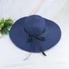 Berets Summer Women's Beach Hat Sunshreen Strearem Sunshade Large Flat Brim Butterfly Festival Monochrome