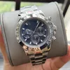 Designer herenhorloge blauw met diamanten 2813 automatisch mechanisch keramisch horloge 40 mm 904L roestvrijstalen schuifgesp lichtgevend horloge Montre de Luxe DAYTONAS