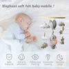 Mobiler# Baby Rattles CRIB MOBILES Toys 0-12 månader Bell Musical Box Newborn Bed Toddler Carousel For Toy Gifts Q231016