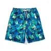 Men's Shorts Male Quick Dry Tropical Plant Running Men Swimsuit Man Swimwear Mens Short Pants Surf Joggers Sport Gym Beach Wear Mans