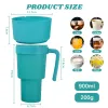 PP Plastic Coke Cup with Straw Cup And Fried Chicken Popcorn Fries Creative Snack Cup Holder Bowl BPA Free 1017