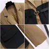 Women's Knits Tees Runway Korean Elegant Patchwork Chic Luxury Long Brand Jacket Dres's Coats With Belt Female Outwear 231016