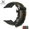 Horlogebanden Maikes Luxe Kalfsleer Echt Koe Lederen Horlogeband Horlogeband Riem 18mm 20mm 22mm 24mm Armbanden Vlindergesp Vervanging 231016