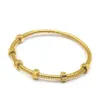 Skruv armband titanium stål ovala par kvinnor ingen sten rosguld armband femme bijoux pulseira utan låda Bangle318r