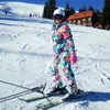 Other Sporting Goods Ski Suit Women Warm Windproof Snowboard Snowsuit Jacket Pants Fashion Print Waterproof Set For 231017