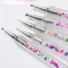 5 teile/satz UV Gel Malerei Zeichnung Nail art Punktierung Stift Acryl Kaviar 2 Weg Pinsel Salon Dekorationen Maniküre Werkzeuge kit F1676 LFDTQ Tcncs