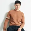 Pulls pour hommes Design Cachemire Laine Vêtements Mode Rayures Tricots À Manches Longues Pure Sweaer Pull Jumper